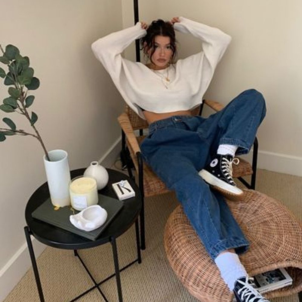 BDG Franny Pleated Balloon Jean – Light Wash